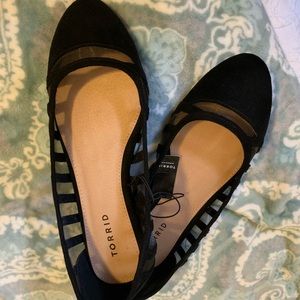 Torrid black flats new with tags size 9 wide